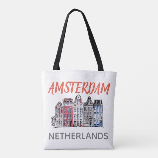 Amsterdam Netherlands Row Houses Tasche (Rückseite)