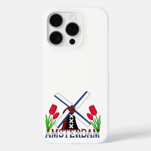 Amsterdam Netherlands Tulips Windmills Case-Mate iPhone Hülle (Rückseite)