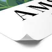 Amsterdam Netherlands Vintage Travel Bicycles Art Poster (Ecke)