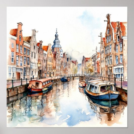 Amsterdam Netherlands Wall Art Square Poster (Vorne)