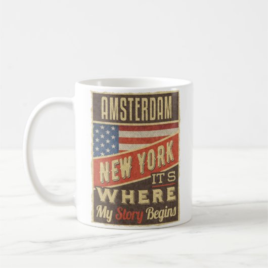 Amsterdam New York Kaffeetasse (Links)