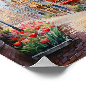 Amsterdam Niederlande Aquarellmalerei Poster (Ecke)