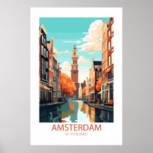 Amsterdam Niederlande Berühmte Reiseziele Poster