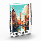 Amsterdam Niederlande Canal Travel Fotoblock (Links)