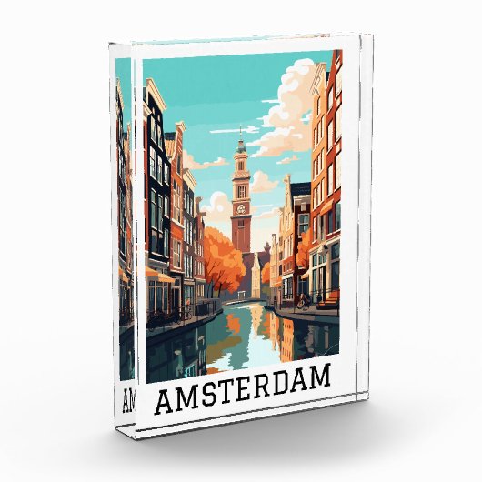 Amsterdam Niederlande Canal Travel Fotoblock (Links)