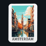 Amsterdam Niederlande Canal Travel Magnet<br><div class="desc">Karo aus diesem wunderschönen Foto Magnet zeigt die einzigartige Architektur der niederländischen Hauptstadt Amsterdam. Das ist ein tolles Souvenir und ein Reisegeschenk für jeden Touristen. Machen Sie sich selbst und kaufen Sie jetzt</div>