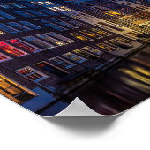 Amsterdam Niederlande Canal Zuhause Night Lights Poster (Ecke)
