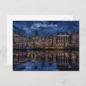 Amsterdam Niederlande Canal Zuhause Travel Foto Postkarte (Vorne/Hinten)