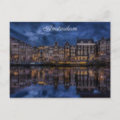 Amsterdam Niederlande Canal Zuhause Travel Foto Postkarte (Vorderseite)