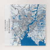 Amsterdam Niederlande City Map Einfach Puzzle (Horizontal)