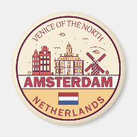 Amsterdam Niederlande City Skyline Emblem