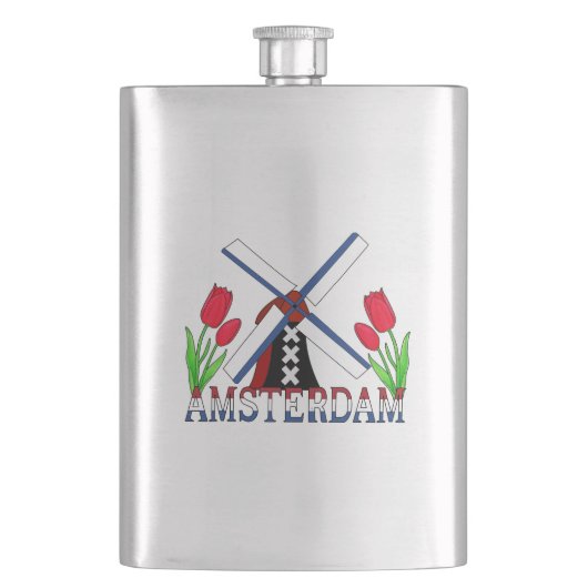 Amsterdam Niederlande Classic Flask Flachmann (Vorderseite)