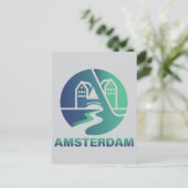 Amsterdam Niederlande Europa Postkarte (Stehend Vorderseite)