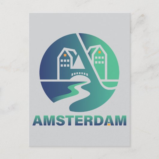 Amsterdam Niederlande Europa Postkarte (Vorderseite)