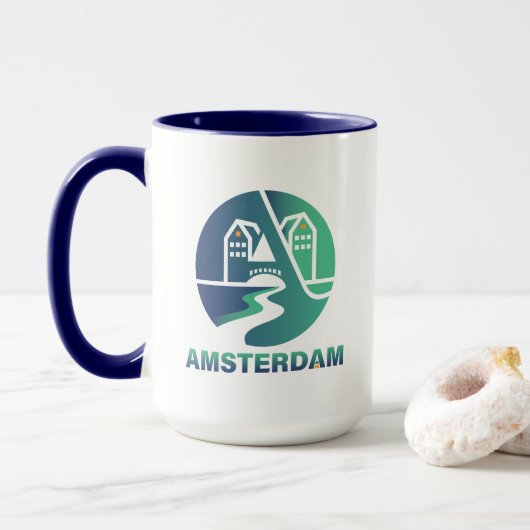 Amsterdam Niederlande Europa Tasse (Mit Donut)
