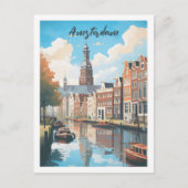 Amsterdam Niederlande Famous Travel Place Postkarte (Vorderseite)
