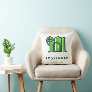 Amsterdam Niederlande Holland Dutch Green City Kissen