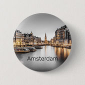 Amsterdam Niederlande Holland Dutch Souvenir Button (Vorderseite)