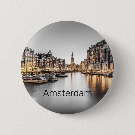 Amsterdam Niederlande Holland Dutch Souvenir Button (Vorderseite)