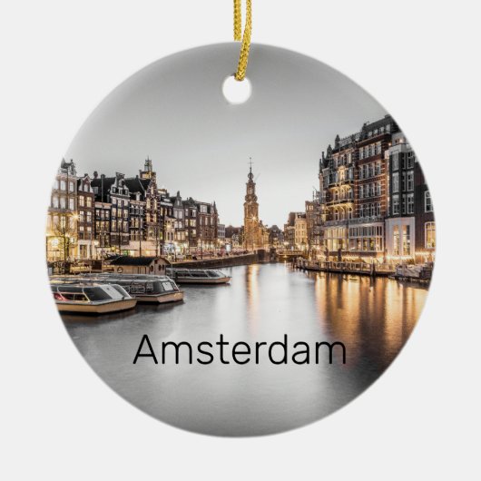 Amsterdam Niederlande Holland Dutch Souvenir Keramik Ornament (Vorne)