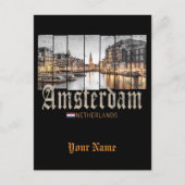 Amsterdam Niederlande Holland Vintage Souvenir Feiertagspostkarte (Vorderseite)