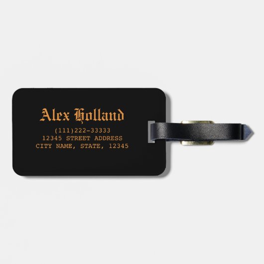 Amsterdam Niederlande Holland Vintage Souvenir Gepäckanhänger (Rückseite horizontal)