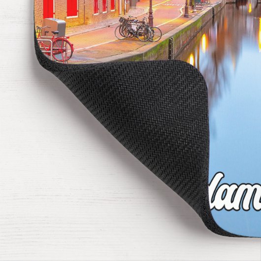 Amsterdam, Niederlande im frühen Abend Mousepad (Ecke)