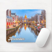 Amsterdam, Niederlande im frühen Abend Mousepad (Mit Mouse)