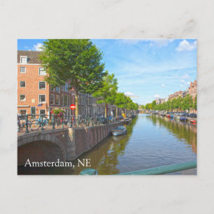 Amsterdam, Niederlande Kanal Foto Postkarte