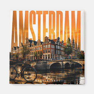 Amsterdam Niederlande Kanäle Golden 🗺️ Magnet