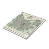 Amsterdam, Niederlande ・ Karte für antike Städte Fliese (Seite)