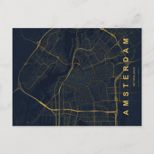 Amsterdam Niederlande Karte Minimal