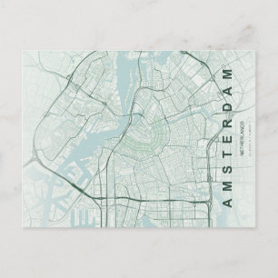 Amsterdam Niederlande Karte Minimal