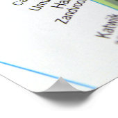 Amsterdam, Niederlande Karte Poster (Ecke)