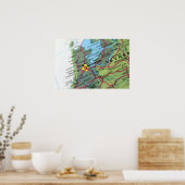 Amsterdam, Niederlande Karte Poster (Küche)