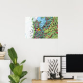 Amsterdam, Niederlande Karte Poster (Heimbüro)