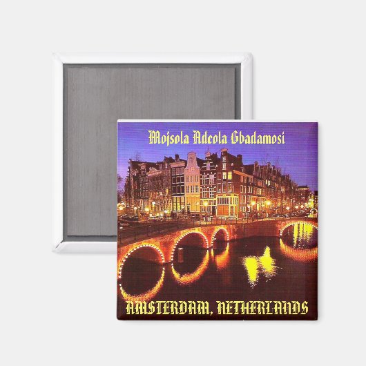 AMSTERDAM, NIEDERLANDE MAGNET (Vorderseite/Rückseite)