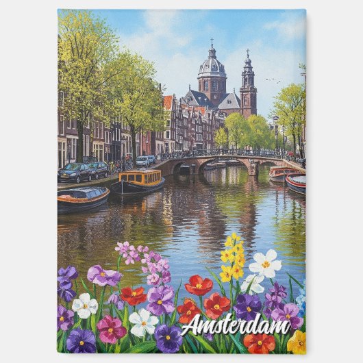 Amsterdam Niederlande Magnet (Vorderseite)