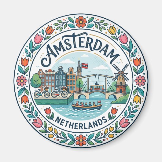 Amsterdam Niederlande Magnet (Vorne)