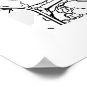 Amsterdam Niederlande Minimal Modern Street Map Poster (Ecke)