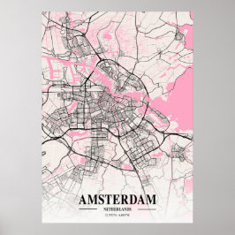 Amsterdam - Niederlande Neapolitan City Map Poster