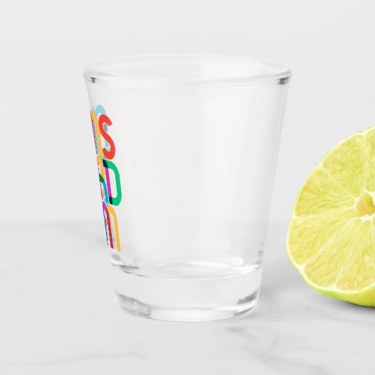 Amsterdam Niederlande Pop Art Letters Schnapsglas (Rechts)