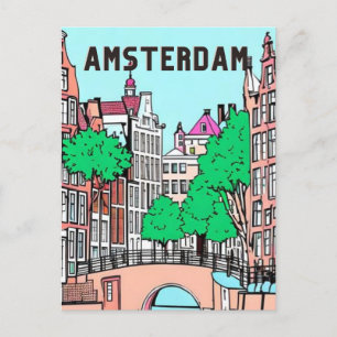 Amsterdam Niederlande Postkarte