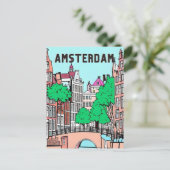 Amsterdam Niederlande Postkarte (Stehend Vorderseite)