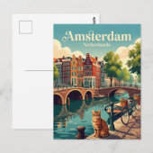 Amsterdam Niederlande Postkarte (Vorne/Hinten)