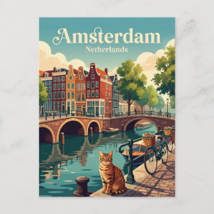 Amsterdam Niederlande Postkarte