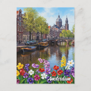 Amsterdam Niederlande Postkarte
