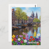 Amsterdam Niederlande Postkarte (Vorne/Hinten)