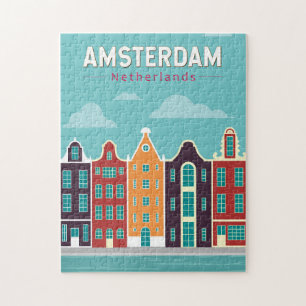 Amsterdam Niederlande Reise Kunst Vintage Puzzle