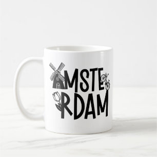 Amsterdam Niederlande Reise Souvenir Windmühle Kaffeetasse